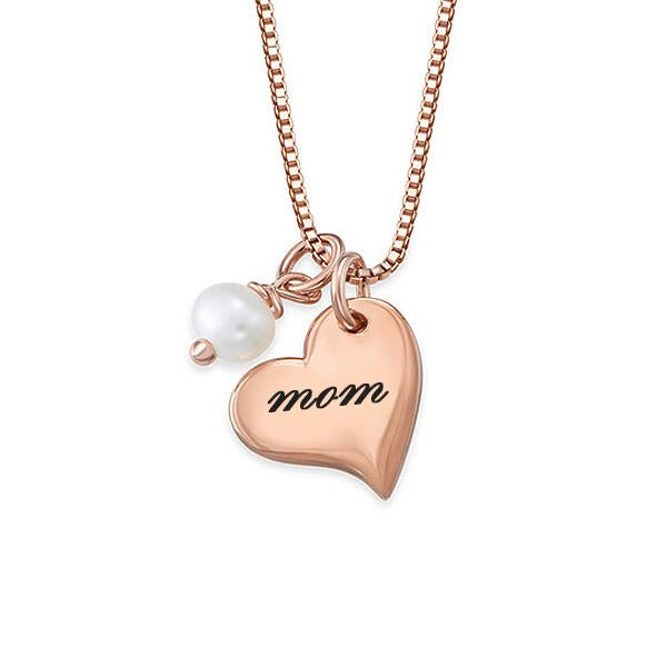 925 Sterling Silver Heart Name Necklace, Gift For Mom - onlyone
