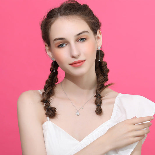 925 Sterling Silver Iced Out Little Devil Necklace