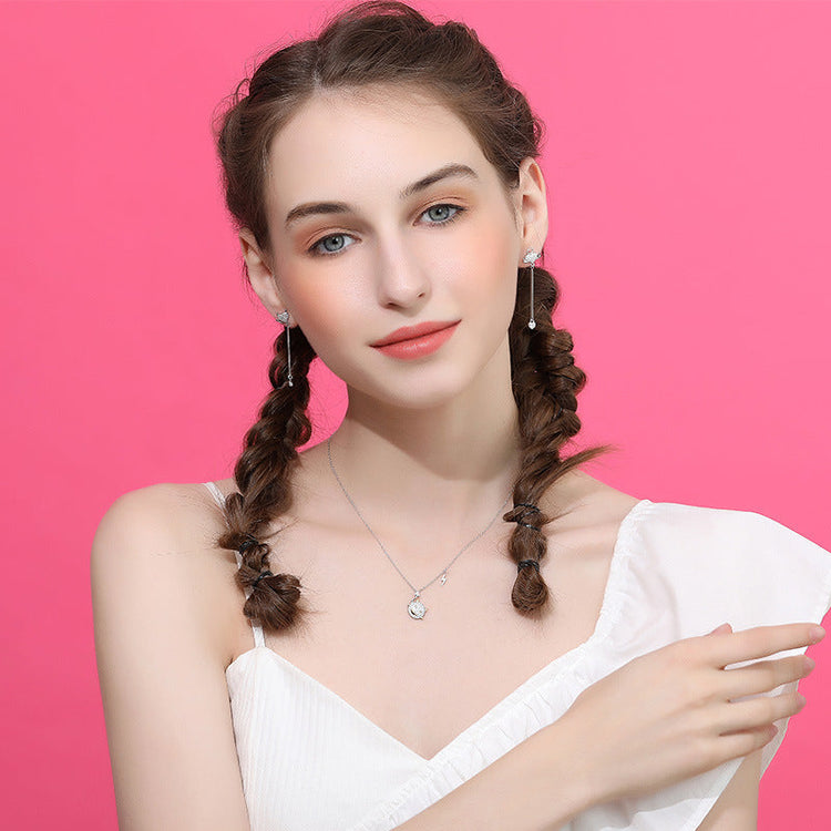 925 Sterling Silver Iced Out Little Devil Necklace