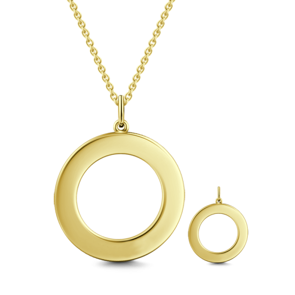 925 Sterling Silver Engraved Circle Name Necklace Nameplate Necklace - onlyone