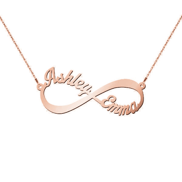 925 Sterling Silver Infinity Name Necklace Nameplate Necklace - onlyone