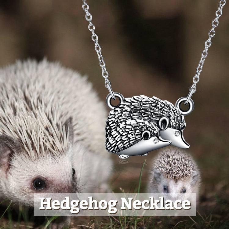 Collier hérisson en argent sterling 925