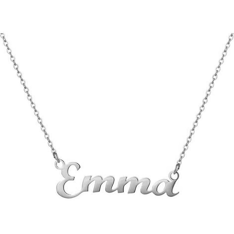 Collier prénom Emma personnalisé en argent sterling 925 minuscule or