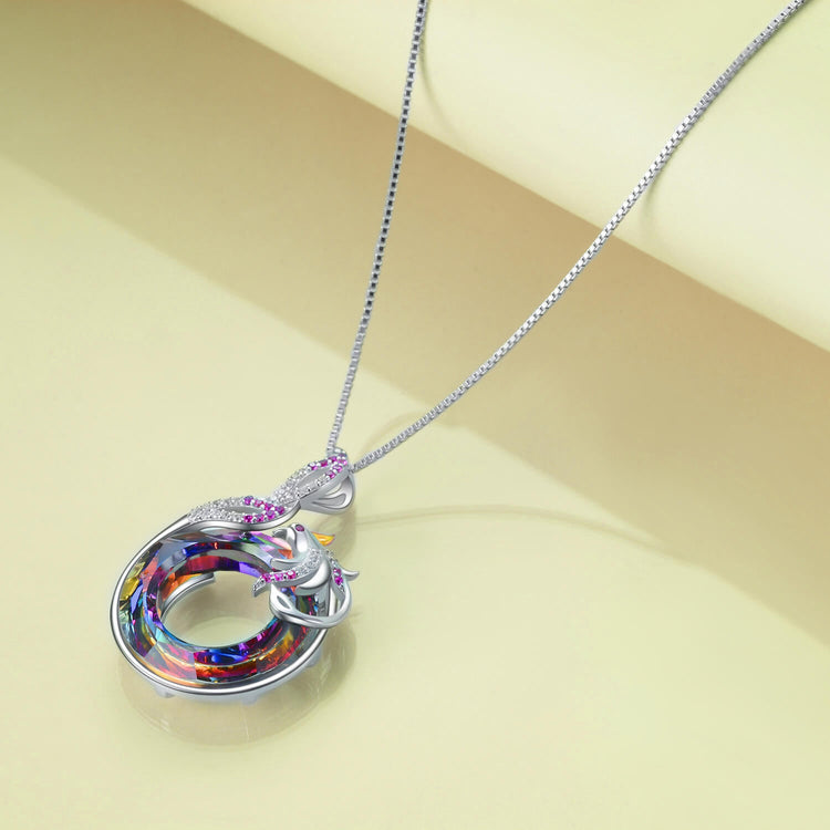 Nirvana of Phoenix with Swarovski Crystal Pendant Necklace Gift For Woman - onlyone