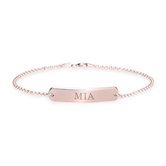 925 Sterling Silver Personalized Classic Name Bar Bracelet Length 6�7.5�Nameplate Bracelet - onlyone