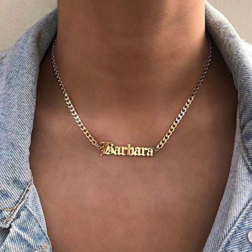 925 Sterling Silver Name Necklace In 3mm Curb Link Chain