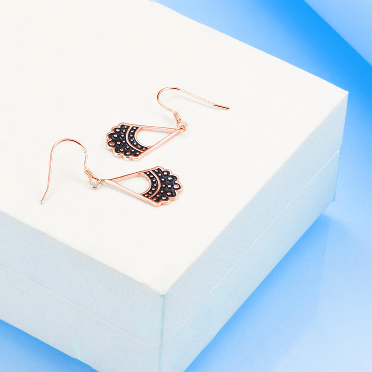 925 Sterling Silver RBG Dissent Collar Earrings Dangle Drop Jewelry Gifts for Women Fan of Ruth Bader Ginsburg