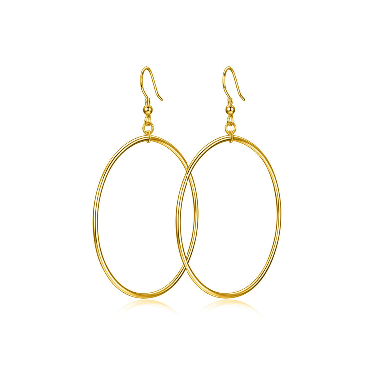 925 Sterling Silber Kreis baumeln Ohrringe