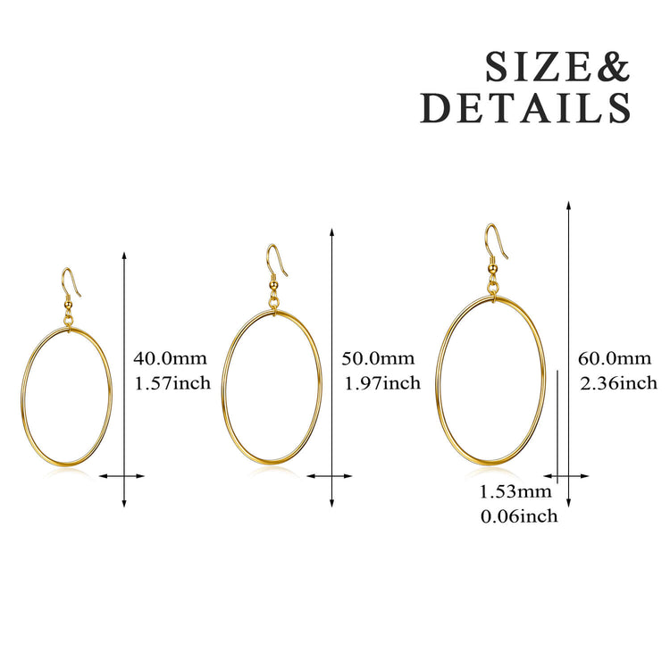 925 Sterling Silber Kreis baumeln Ohrringe