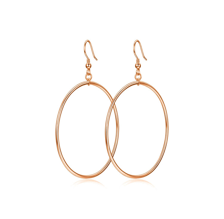 925 Sterling Silber Kreis baumeln Ohrringe