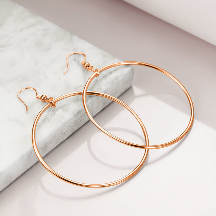 925 Sterling Silber Kreis baumeln Ohrringe