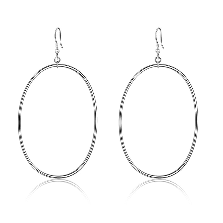 925 Sterling Silber Kreis baumeln Ohrringe