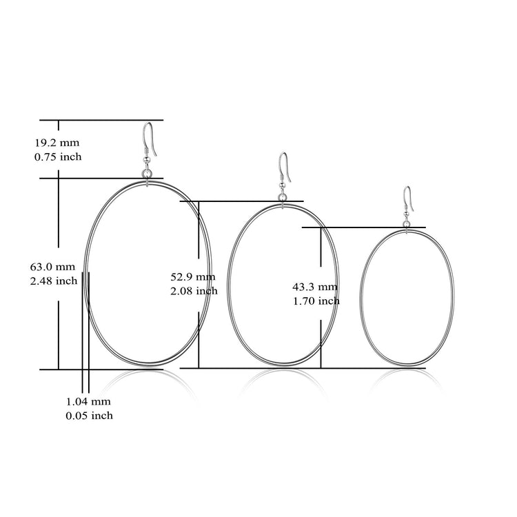 925 Sterling Silber Kreis baumeln Ohrringe