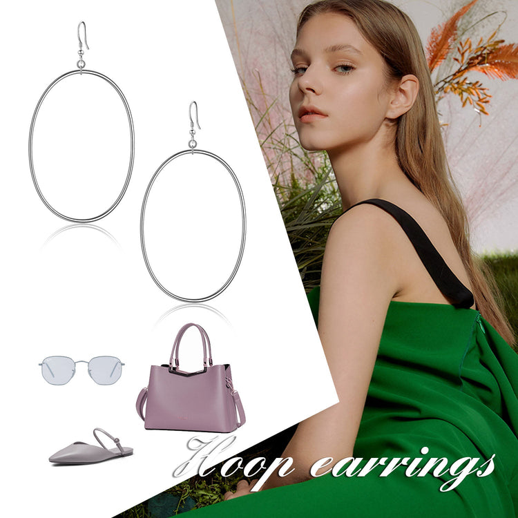 925 Sterling Silber Kreis baumeln Ohrringe