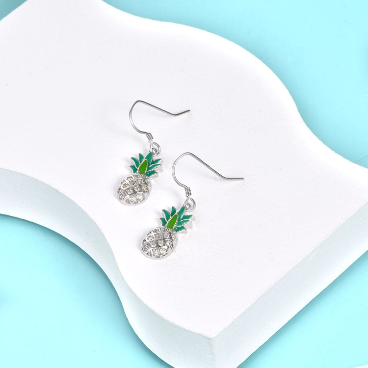 925 sterling silver pineapple fashion earrings - onlyone