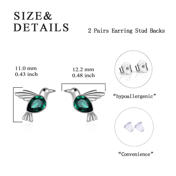 925 Sterling Silber Ohr stecker Kolibri Ohrringe