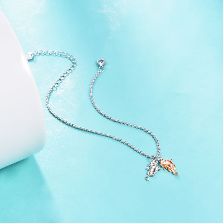 925 Sterling Silver Otter Bracelet Gift For Animal Lover - onlyone