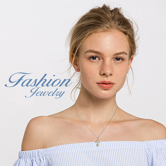 925 Sterling Silver Cross pendant Necklace With Adorable Zirconia Infinity Necklace Cross Necklace For Women - onlyone