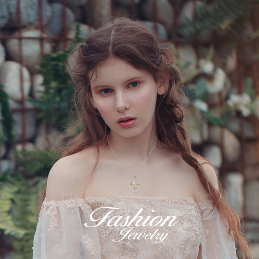 925 Sterling Silver Cross pendant Necklace Infinity Heart Cross Necklace For Women - onlyone