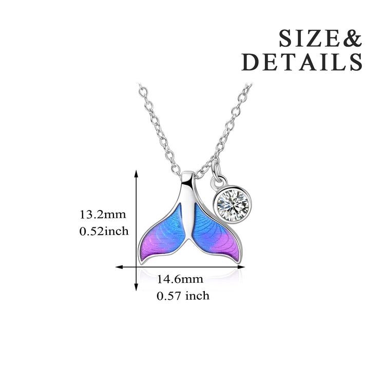 925 Sterling Silver Mermaid Fishtail Necklace - onlyone