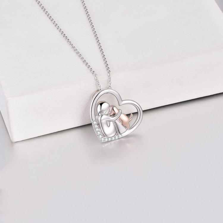 925 Sterling Silver Keepsake Dog Pendant Necklace Dog Lover Memorial Gifts for Women - onlyone