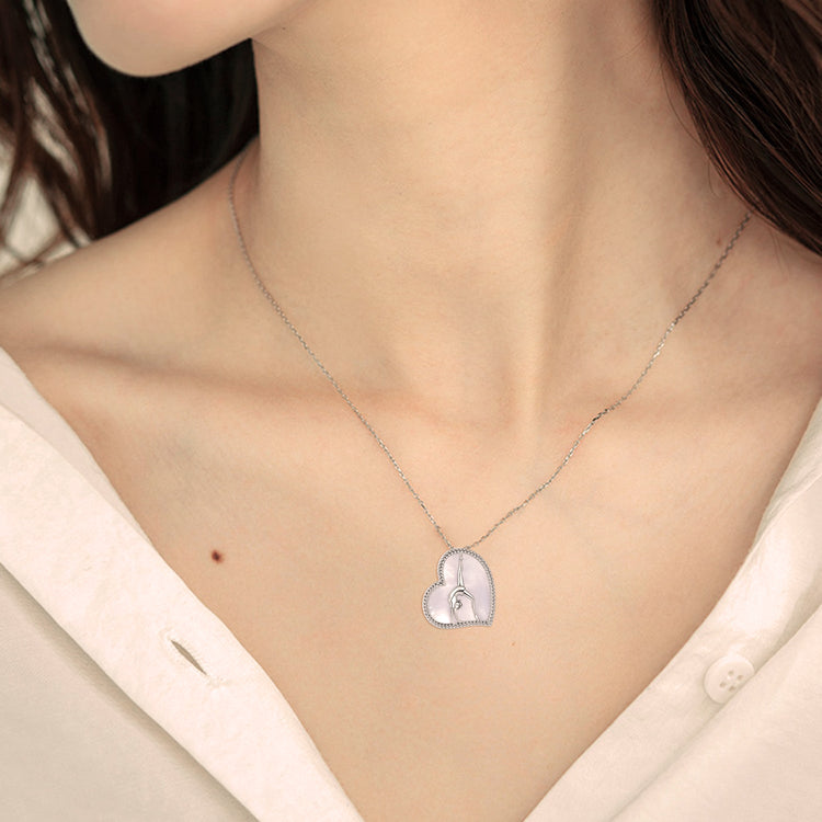 925 Sterling Silver Flipping Gymnast Team Pendant Necklace Ballerina Gymnastics for Women Gifts - onlyone