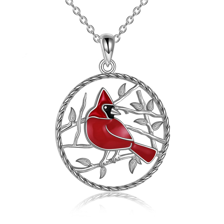 925 Sterling Silver Red Cardinal Bracelet And Necklace Memorial Jewelry