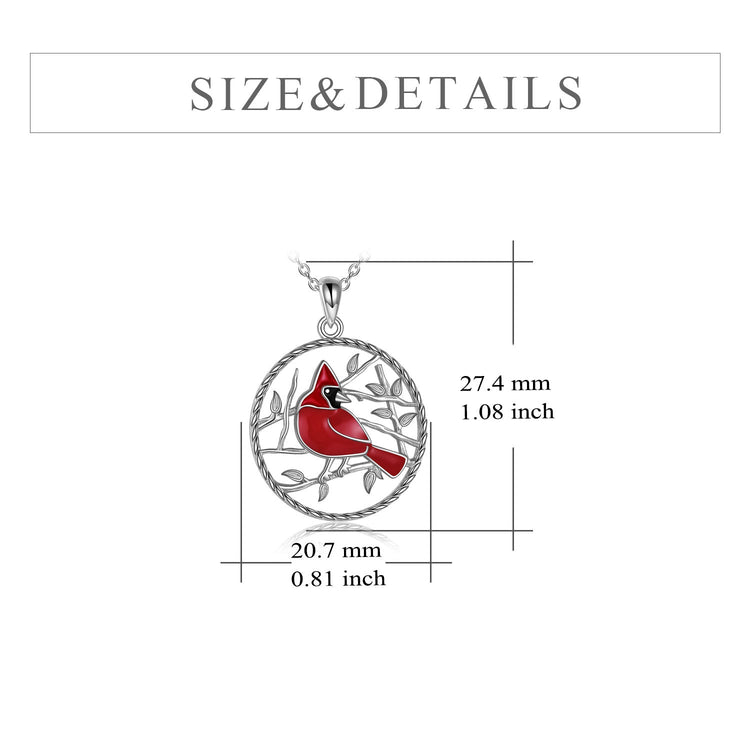 925 Sterling Silver Red Cardinal Bracelet And Necklace Memorial Jewelry