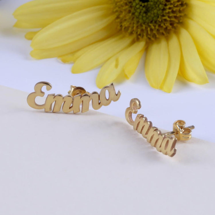 925 Sterling Silber Personal isierte Initial Name Ohrring
