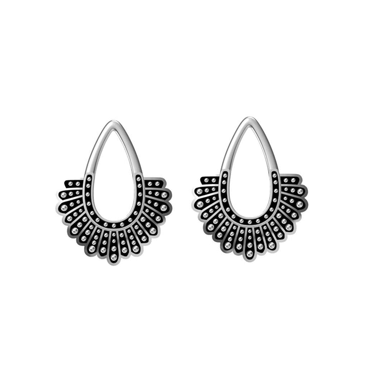 925 Sterling Silver Stud RBG Dissent Collar Earrings