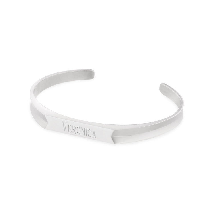 925 Sterling Silver Personalized Couples Cuff Id Set 6�7.5�- onlyone