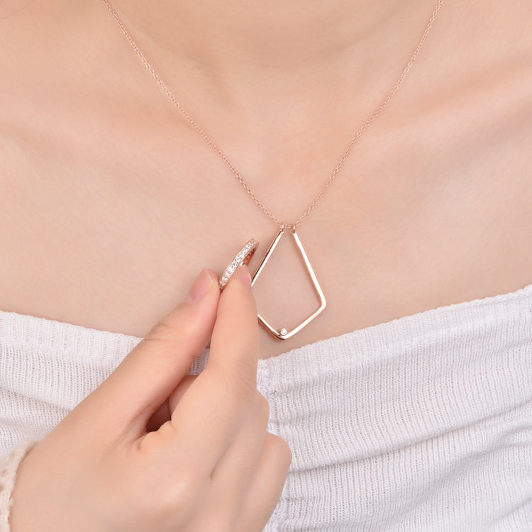 925 Sterling Silver Ring Holder Necklace, Ring Keeper - onlyone