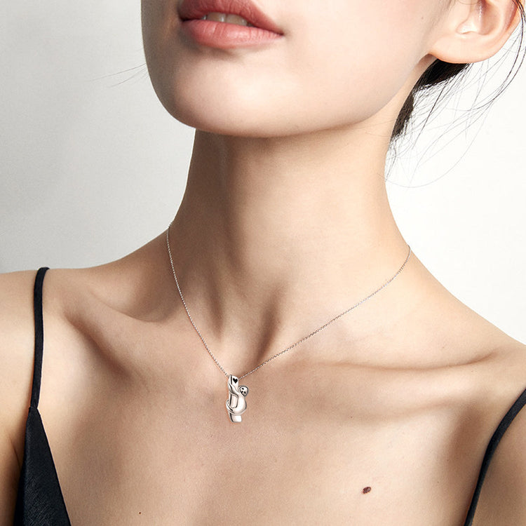 925 Sterling Silver Tree Sloth Necklace, Silver Sloth Pendant
