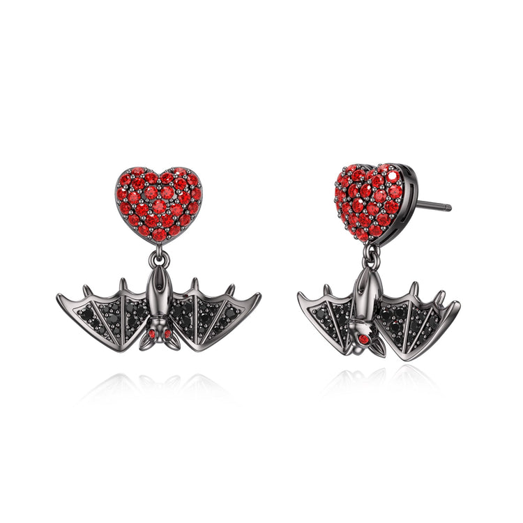 925 Sterling Silver Bat Stud Dangle Earrings With High Quality Cubic Zirconia