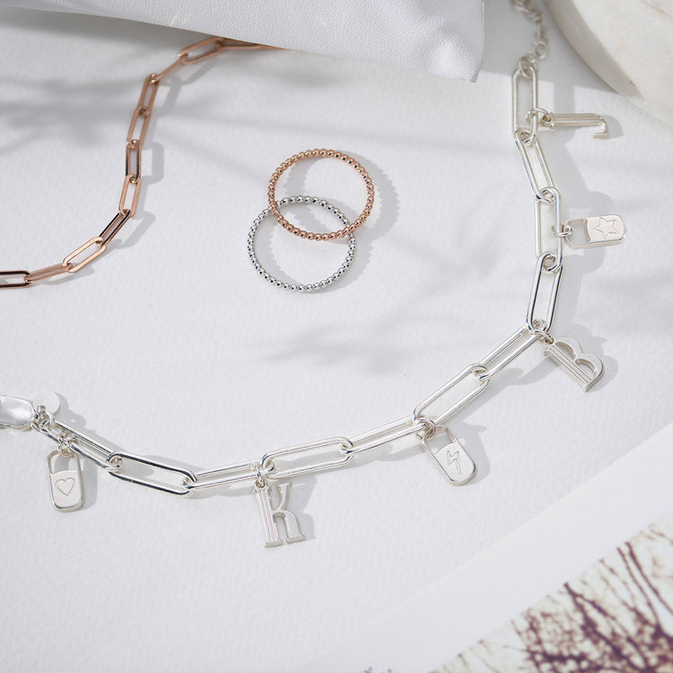 925 Sterling Silver Clip Link Bracelet