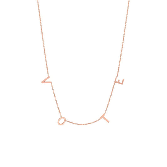 925 Sterling Silver Vote Anklet Bracelet, Initial Name Anklet