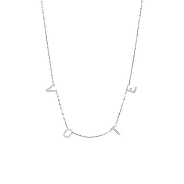 925 Sterling Silver Vote Anklet Bracelet, Initial Name Anklet