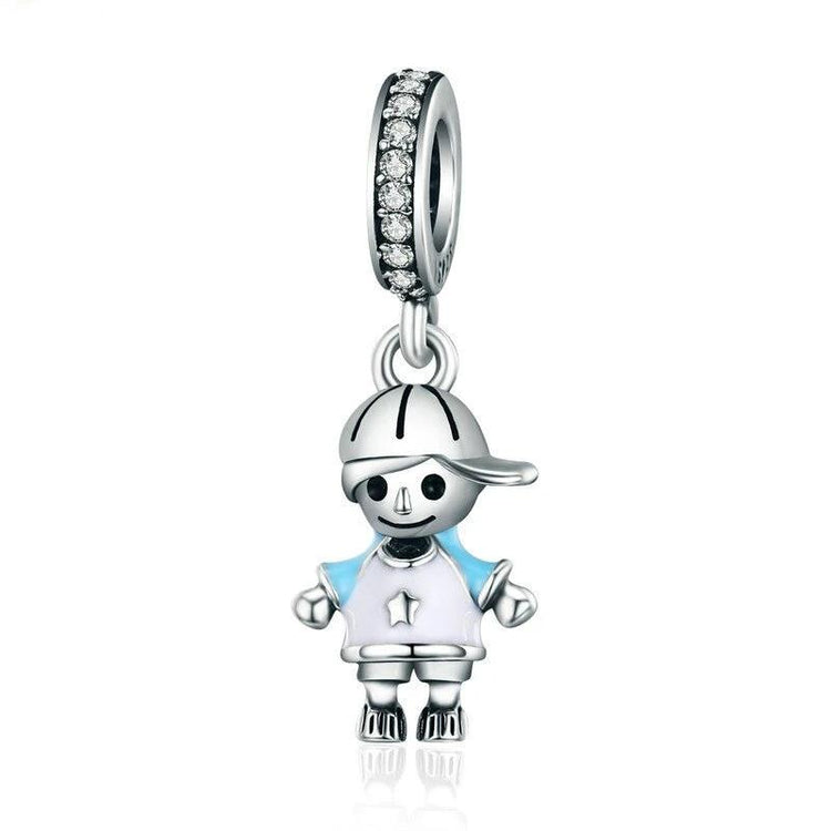 925 Sterling Silver Charms Bracelets Necklace Robot Pendant Jewelry Gift - onlyone