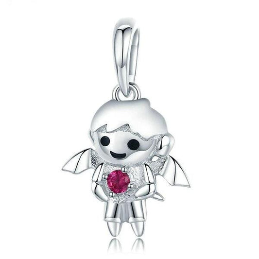 925 Sterling Silver Charms Bracelets Necklace Robot Pendant Jewelry Gift - onlyone