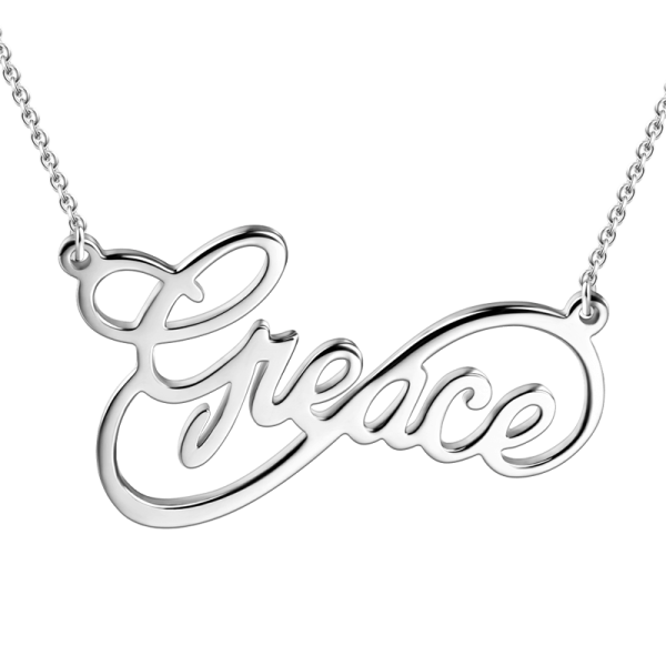 14K Gold Personalized Infinity Name Necklace White Gold/Yellow Gold/Rose Gold - onlyone