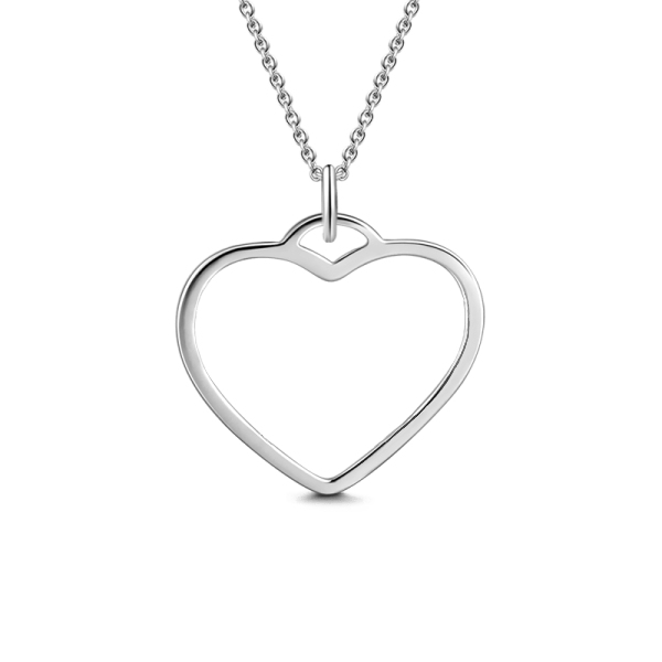 925 Sterling Silver Heart Name Necklace Nameplate Necklace - onlyone