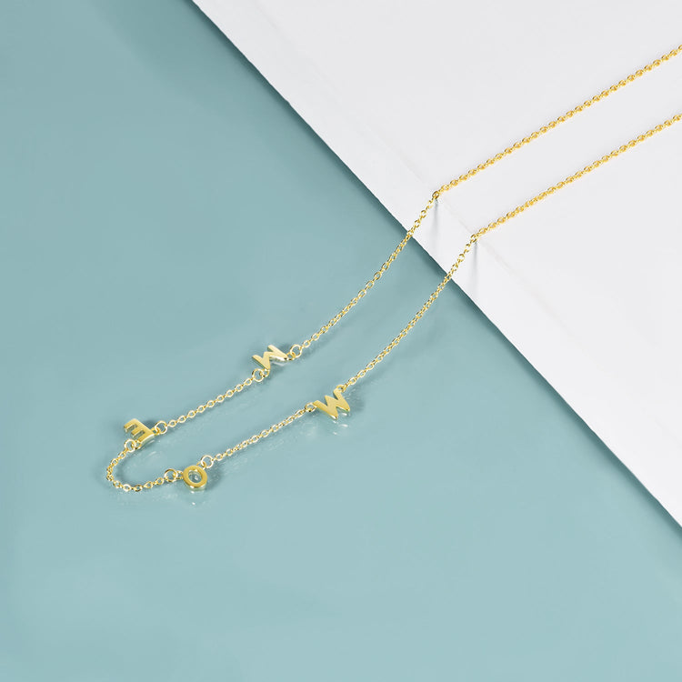 925 Sterling Silver Meow Choker Personalized Necklace