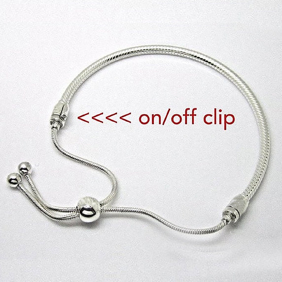 925 Sterling Silver Basic Bracelet For Beads Charm Bracelet - onlyone
