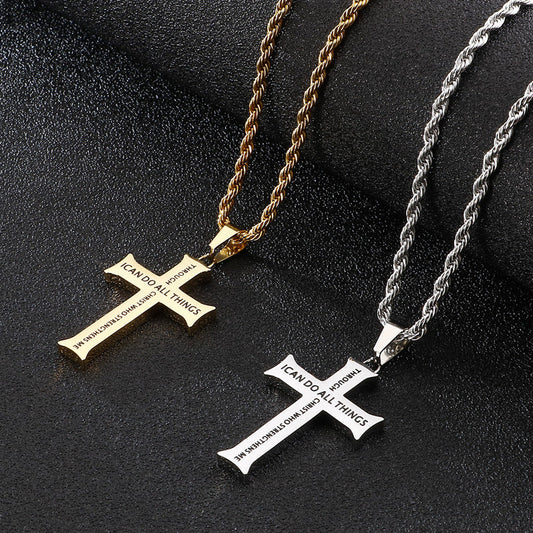 Men's Cross Pendant Necklace