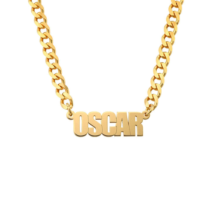 925 Sterling Silver Name Necklace In 3mm Curb Link Chain