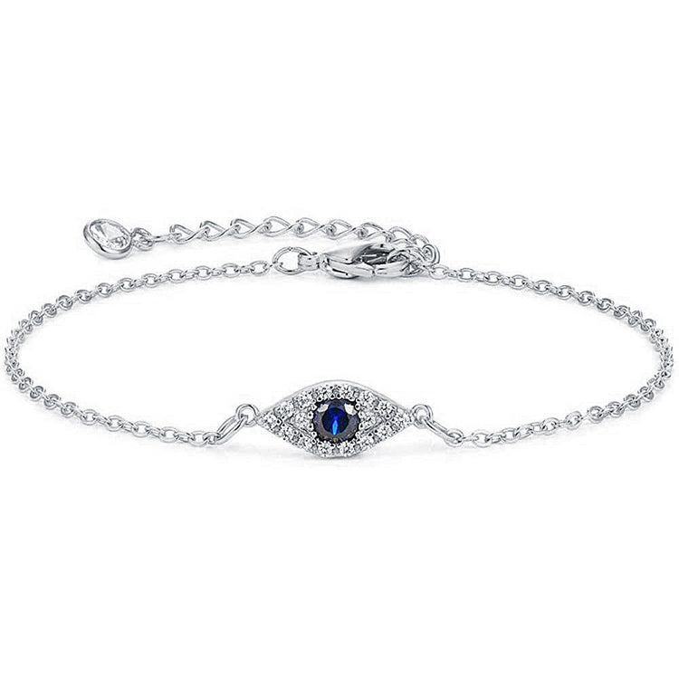 925 Sterling Silver Evil Eye Anklet Bracelet For Women