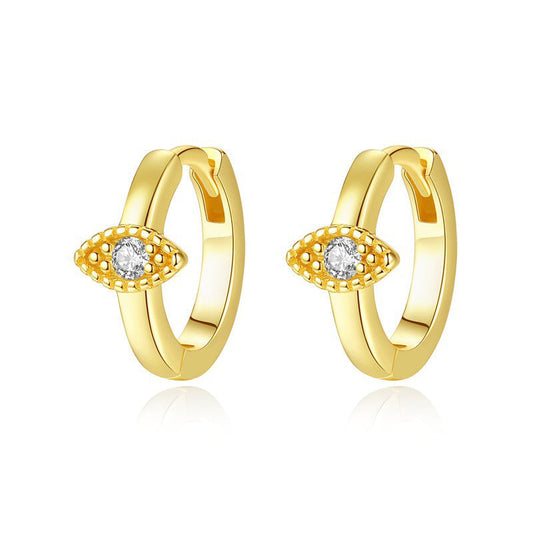 925 Sterling Silver Evil Eye Hoop Earrings - onlyone