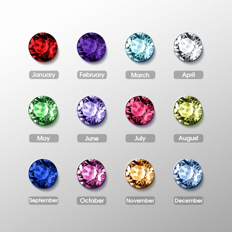925 Sterling Silver Custom Engraved Name Mothers Ring with 3 Birthstones