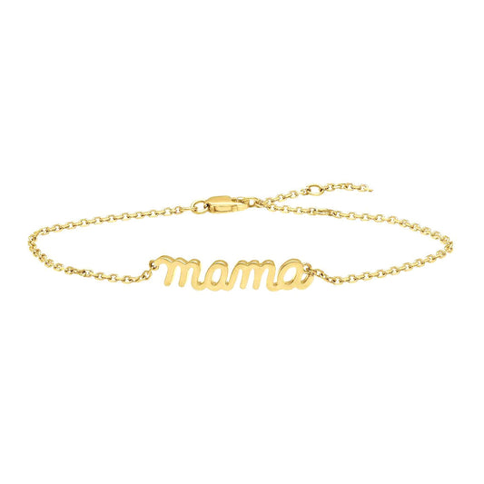 925 Sterling Silver Mama Anklet Bracelet