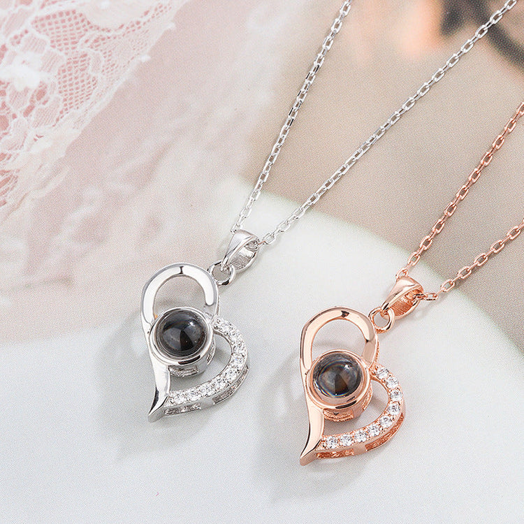 925 Sterling Silver I Love You In 100 Languages Of Love Necklace